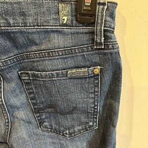 7 FOR ALL MANKIND Roxanne Blue Jeans Straight Size 25 Great Condition